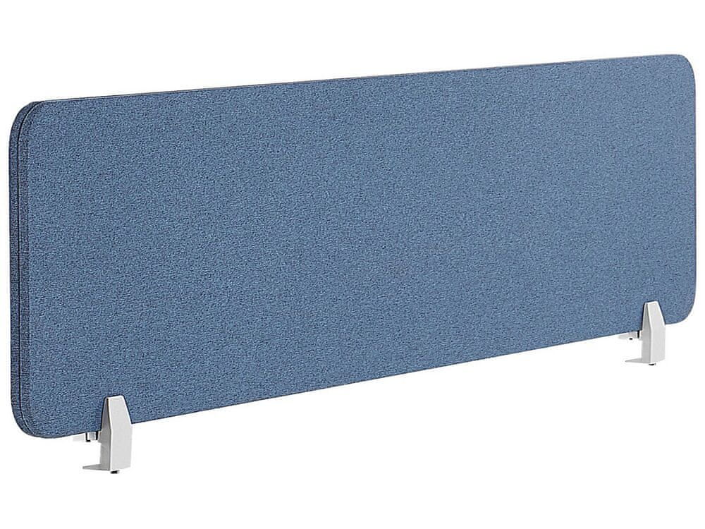 Beliani Prepážka na pracovný stôl 180 x 40 cm modrá WALLY